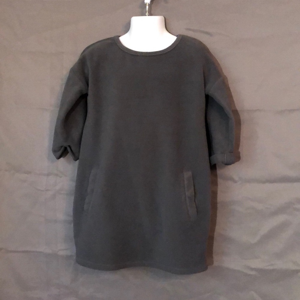 Grey Sweater Dress with Pockets